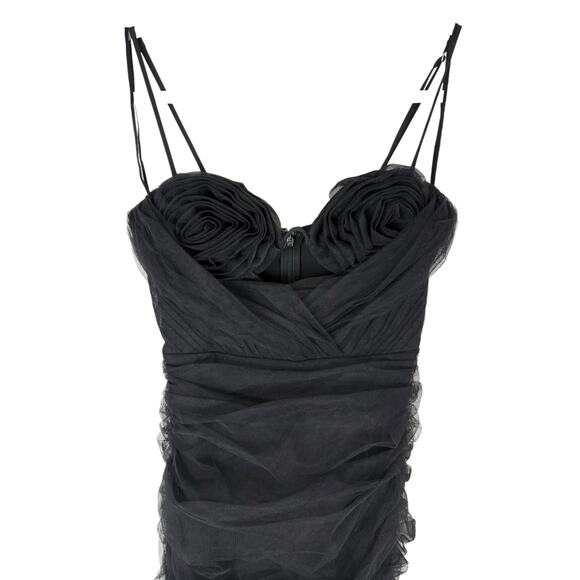 NBD Malena Dress Midi Ruched Mesh Sexy Party Statement Cocktail Whimsigoth XXS - Picture 6 of 12